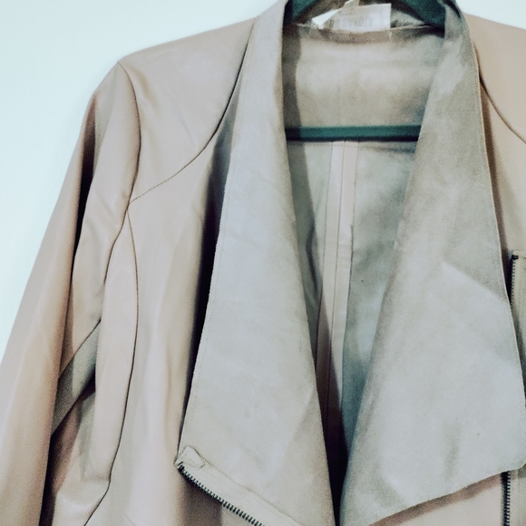 💝 3/$25 Bb Dakota Pink Vegan Leather Jacket - Picture 3 of 7